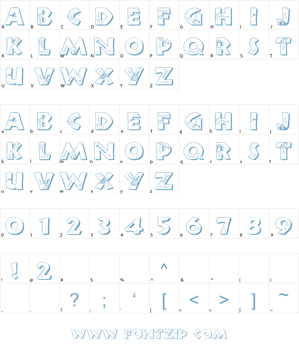 101! Alpha Pikture 'Bet Font Character